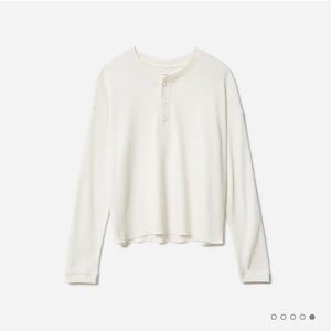 Everlane Cotton Henley in white